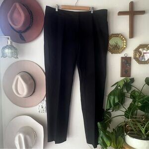 EILEEN FISHER Organic Cotton straight leg‎ dress pants Black Women’s SIZE XL